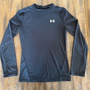 Under Armour HeatGear Black Long Sleeve Fitted Shirt Size:YL